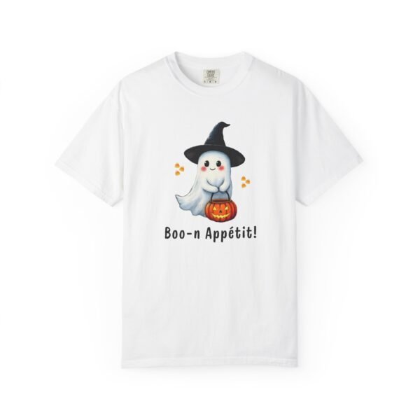 Halloween Ghost Boo-n-Appetit T-shirt, Trick or Treat, Humorous Unisex Tee, Funny Halloween Shirt, Spooky Shirt Costume, Fall Apparel