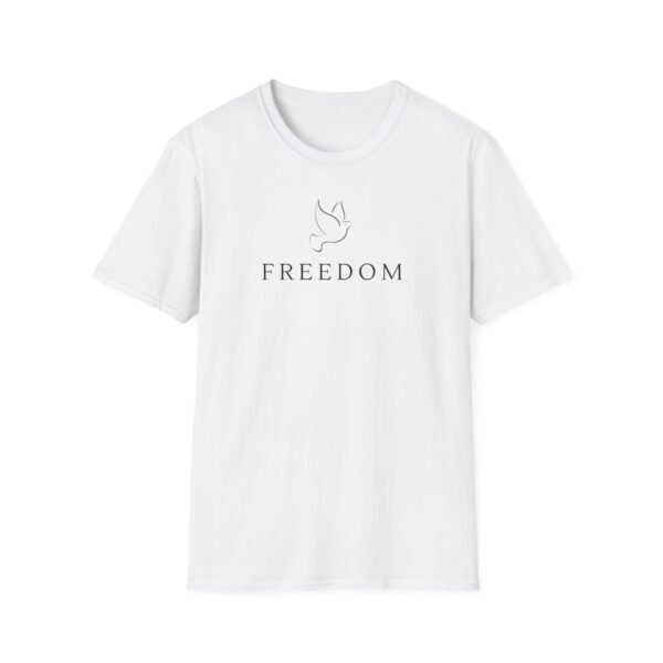 Freedom Dove Unisex Softstyle T-Shirt - Inspirational Tee, Casual Wear, Everyday Comfort, Gift for Dreamers, Peace Symbol